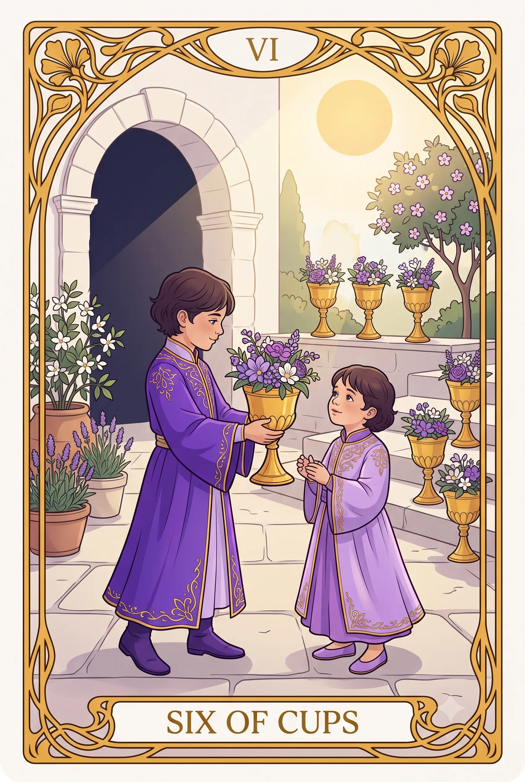 컵 6 (Six of Cups) 타로 카드