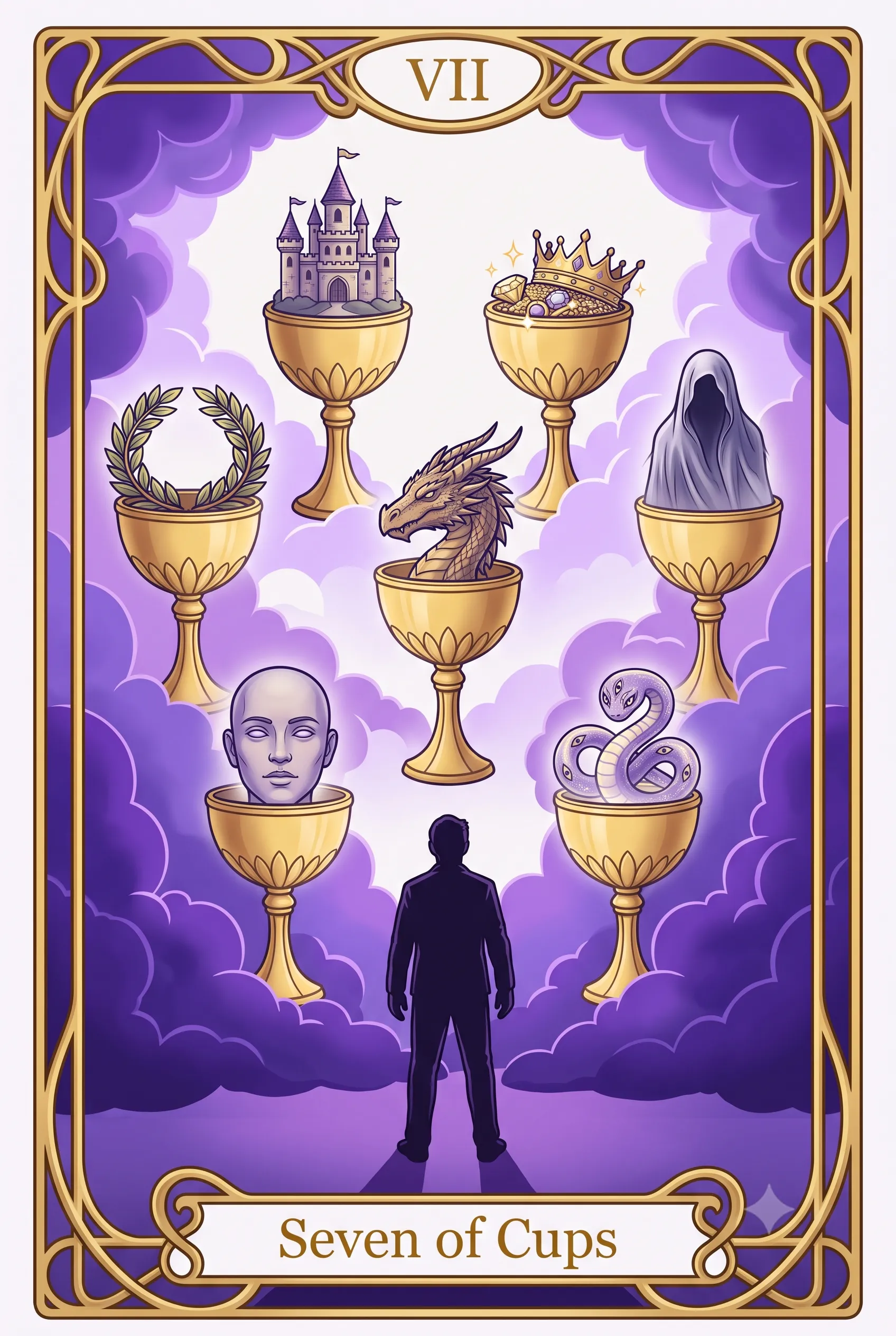 컵 7 (Seven of Cups) 타로 카드