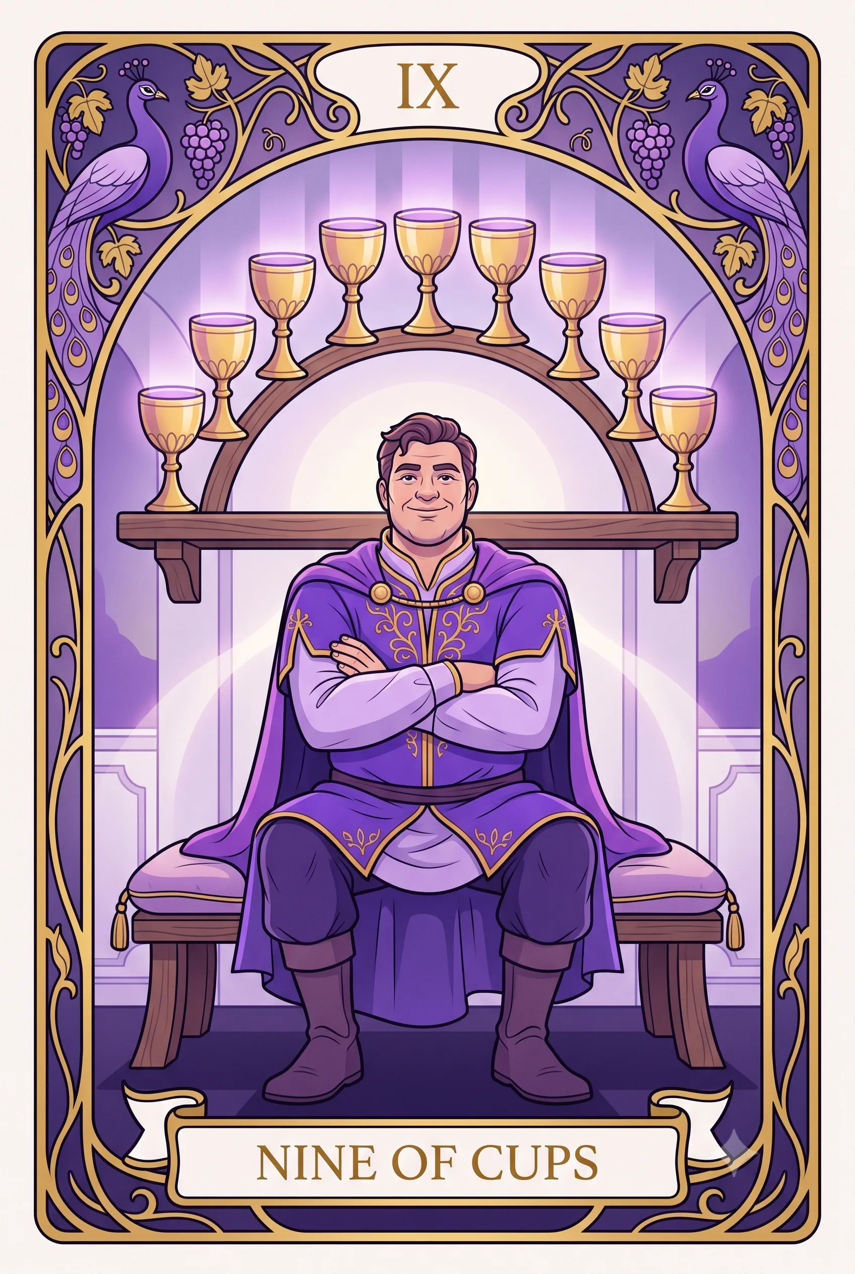 컵 9 (Nine of Cups) 타로 카드