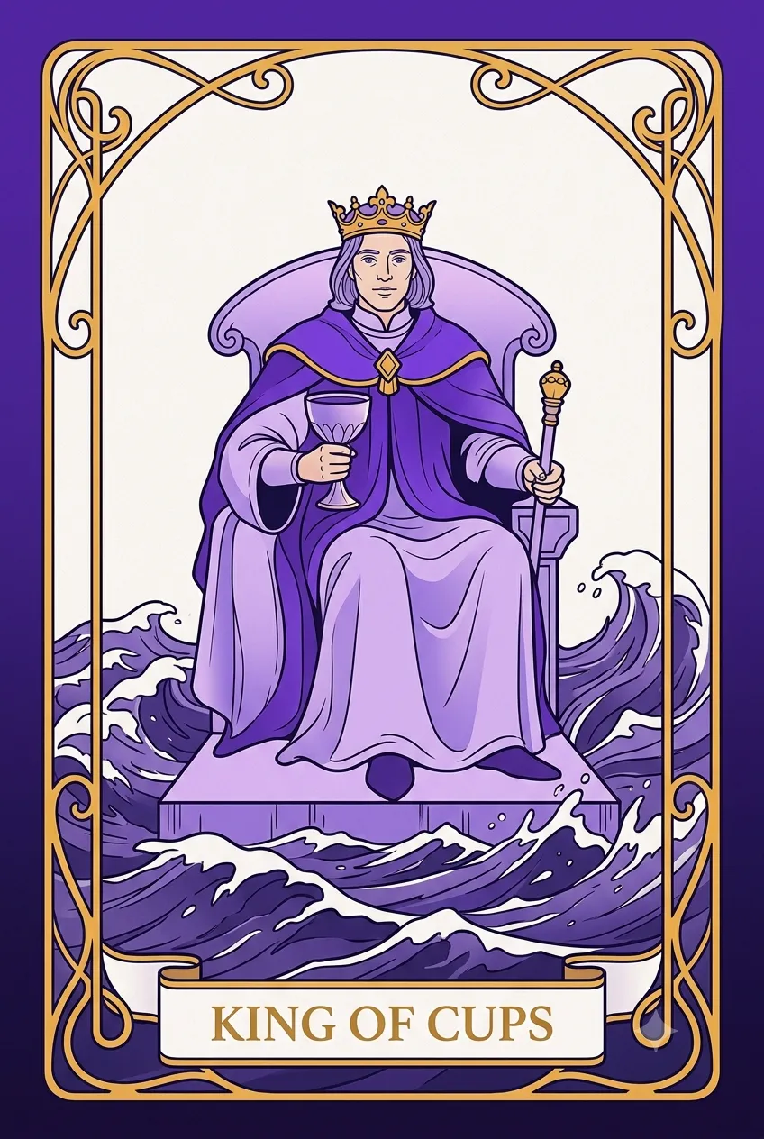 컵 왕 (King of Cups) 타로 카드