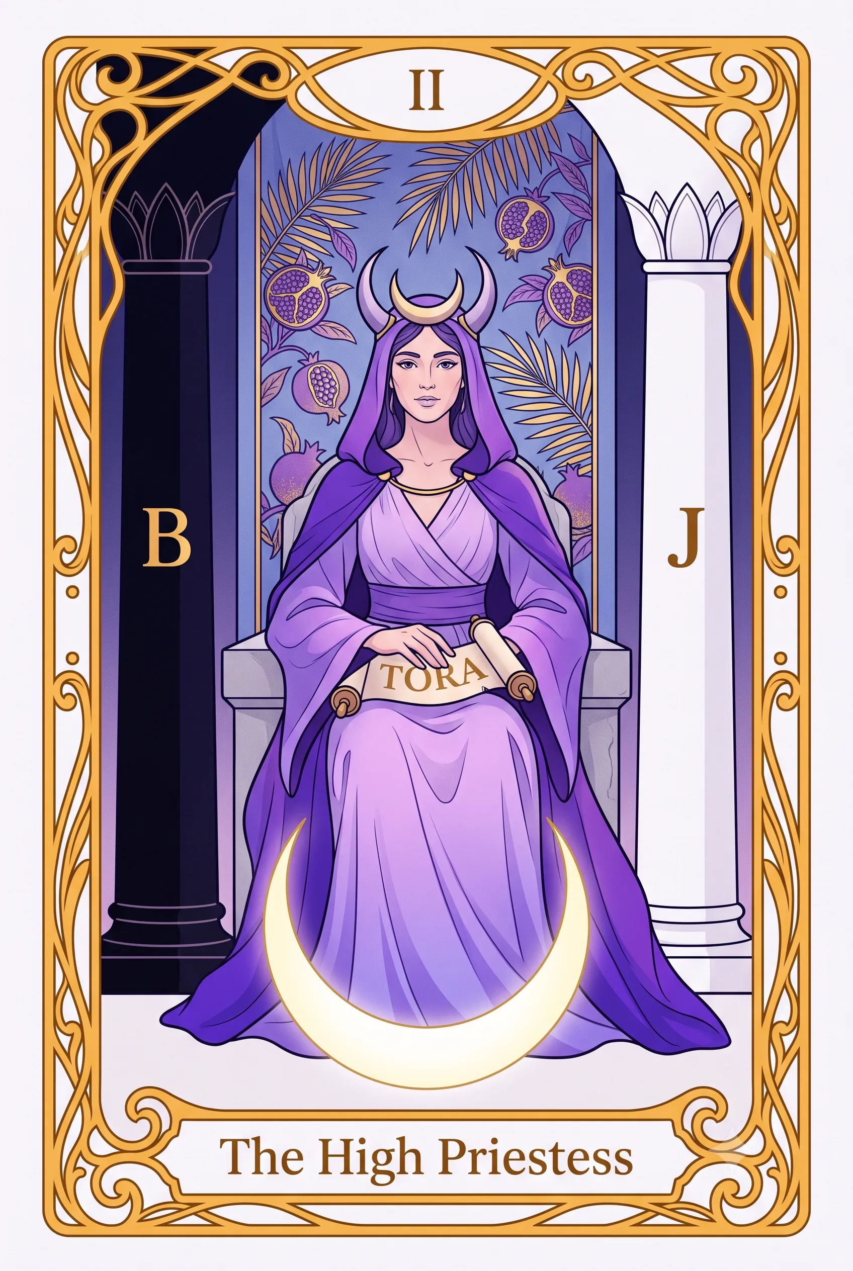 여사제 (The High Priestess) 타로 카드
