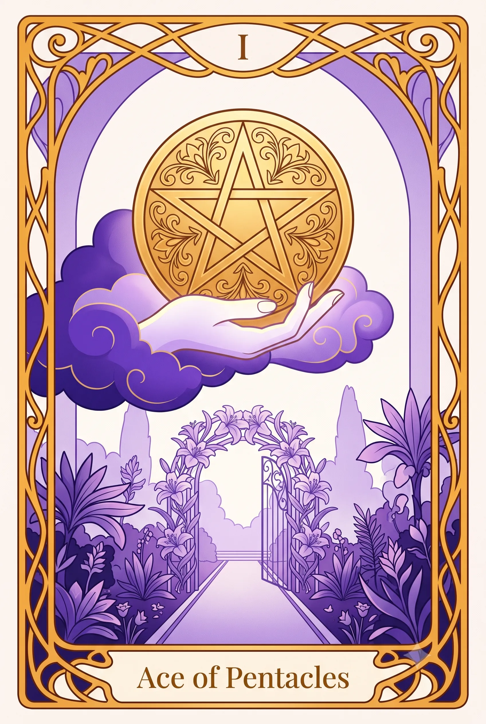 펜타클 에이스 (Ace of Pentacles) 타로 카드