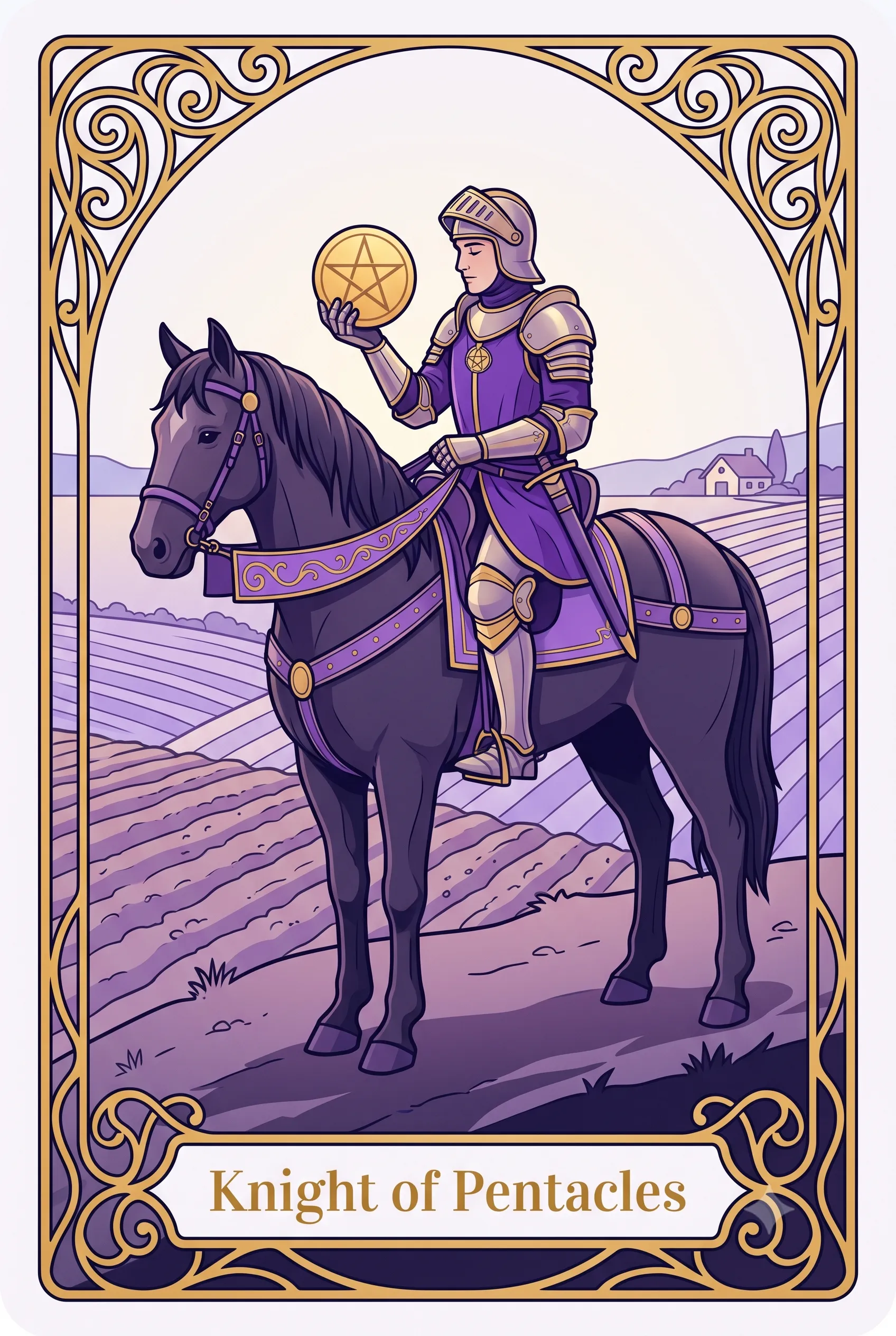 펜타클 기사 (Knight of Pentacles) 타로 카드