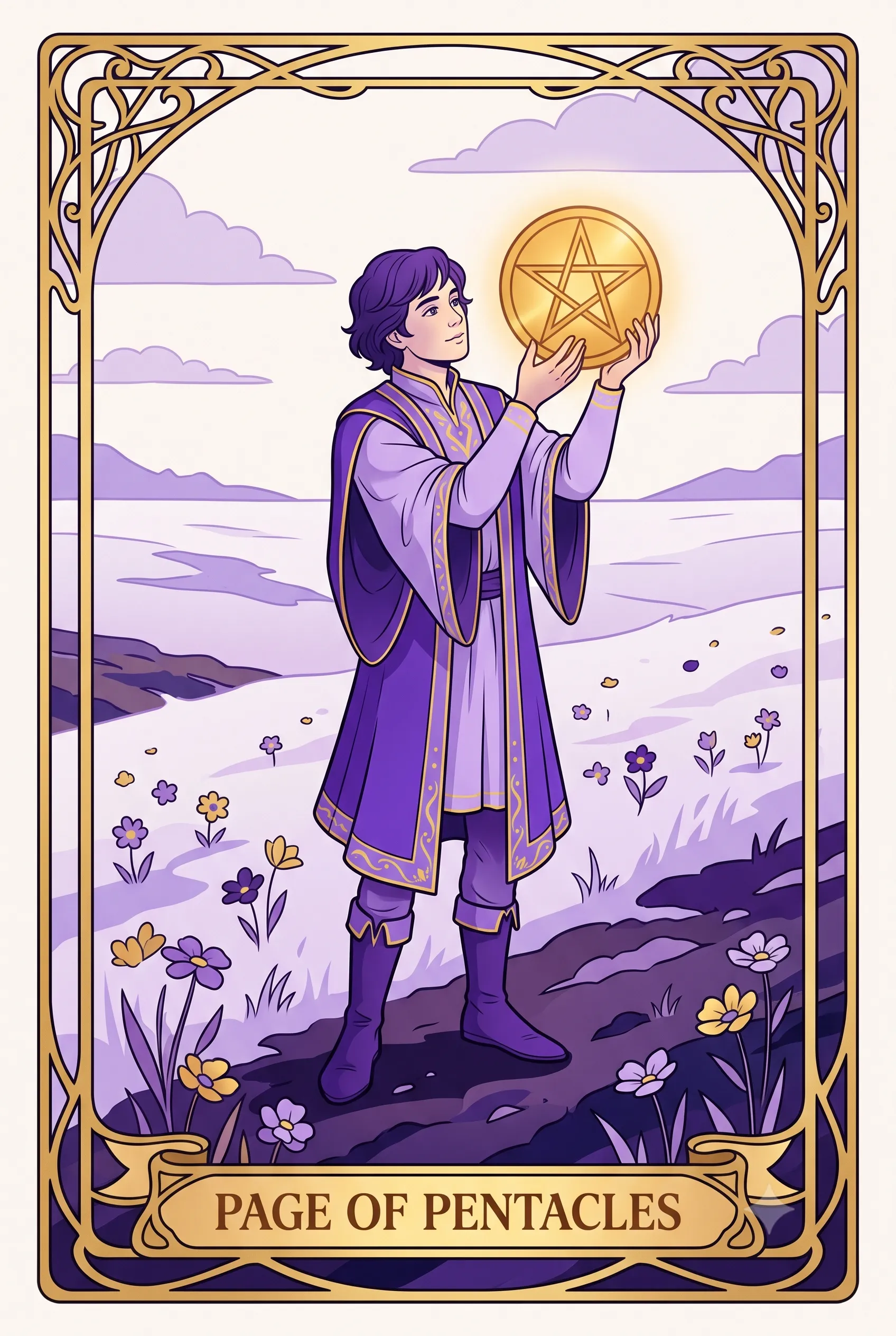 펜타클 페이지 (Page of Pentacles) 타로 카드