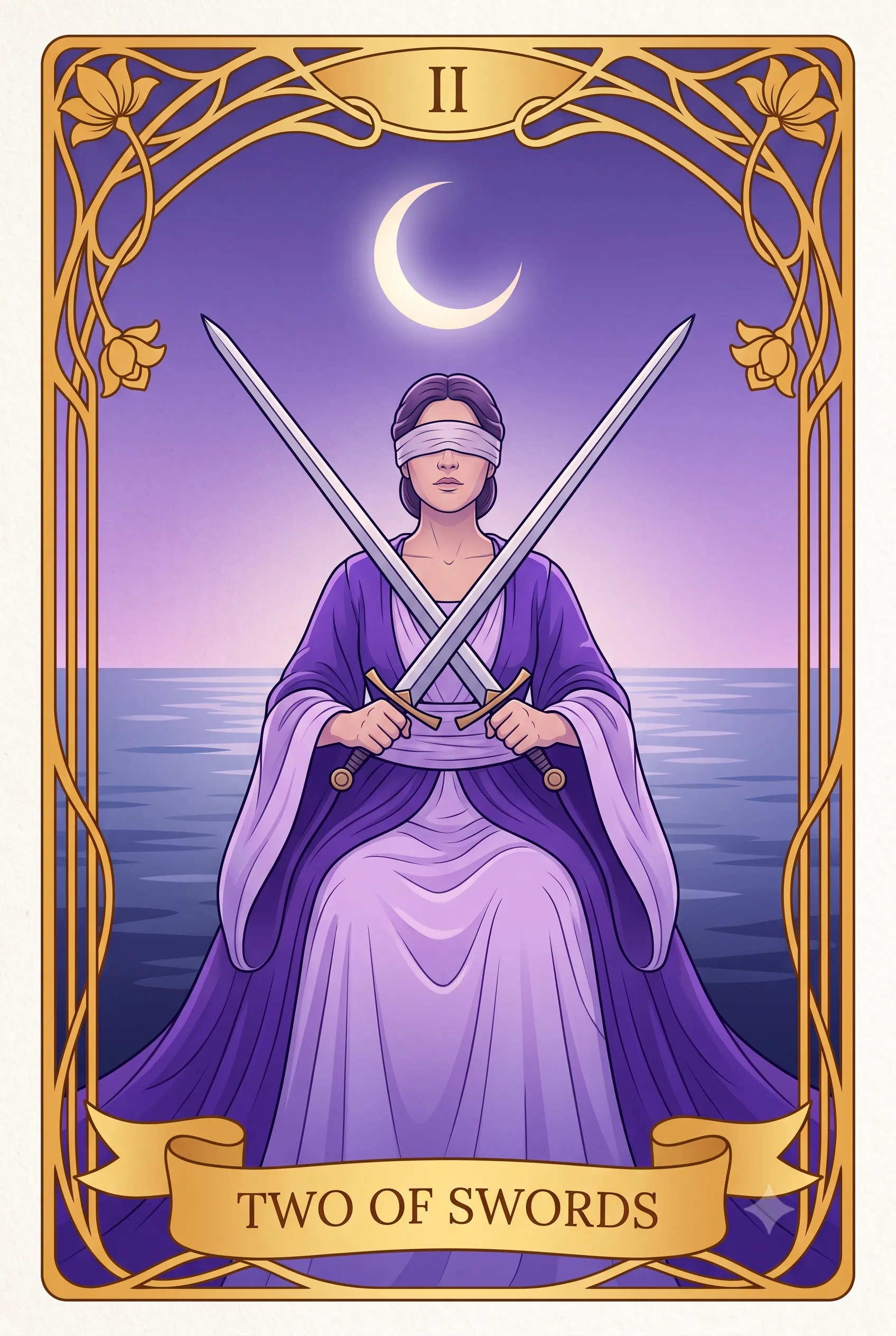 소드 2 (Two of Swords) 타로 카드