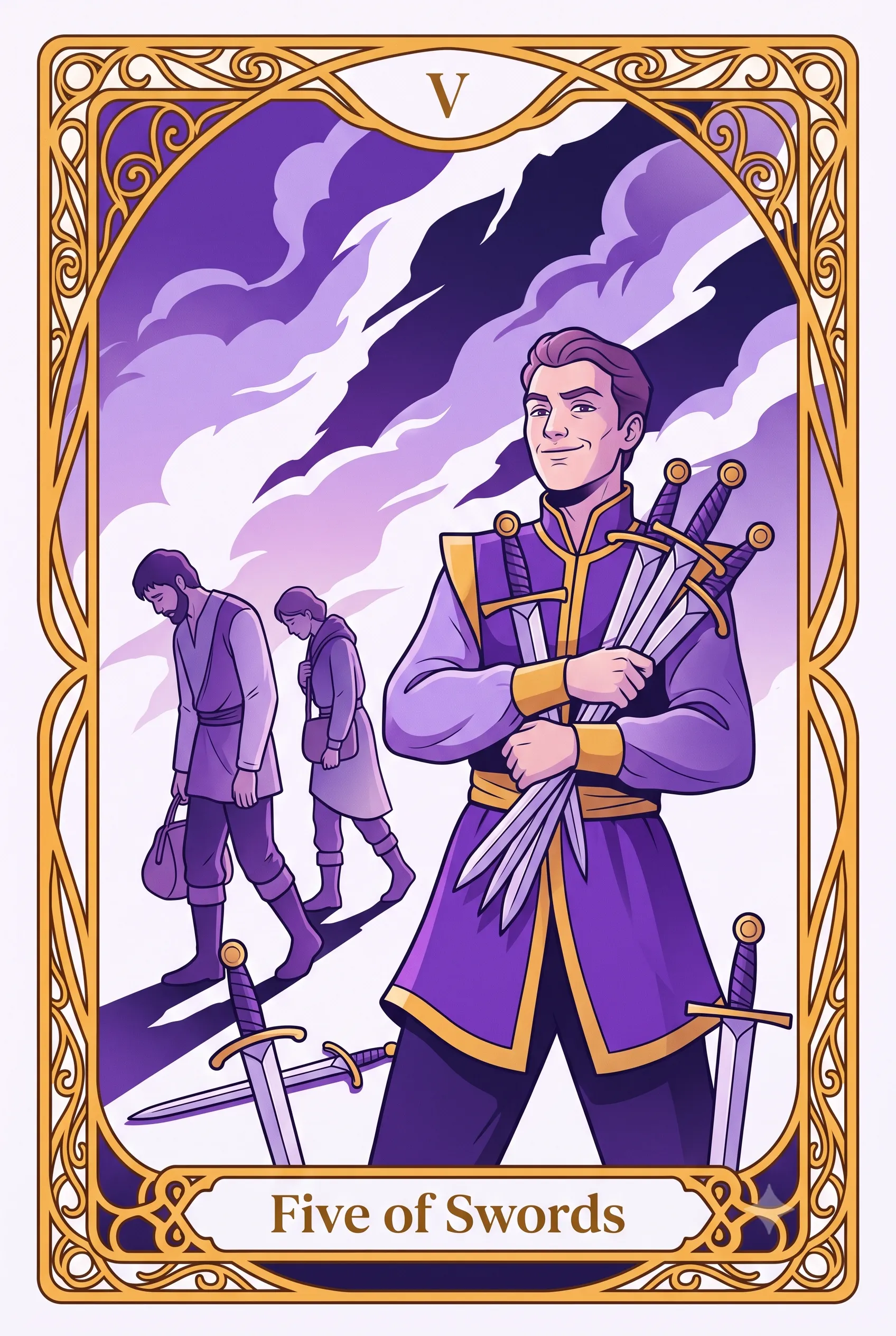 소드 5 (Five of Swords) 타로 카드