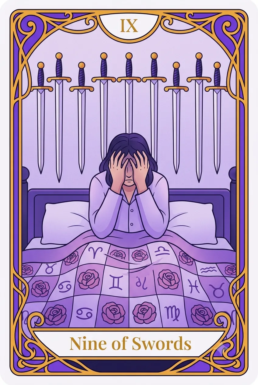 소드 9 (Nine of Swords) 타로 카드