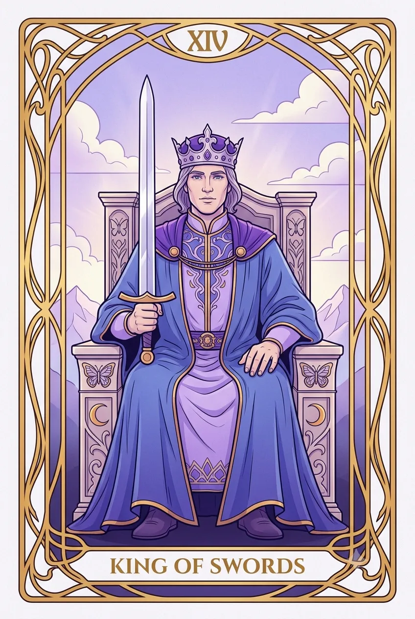 소드 왕 (King of Swords) 타로 카드
