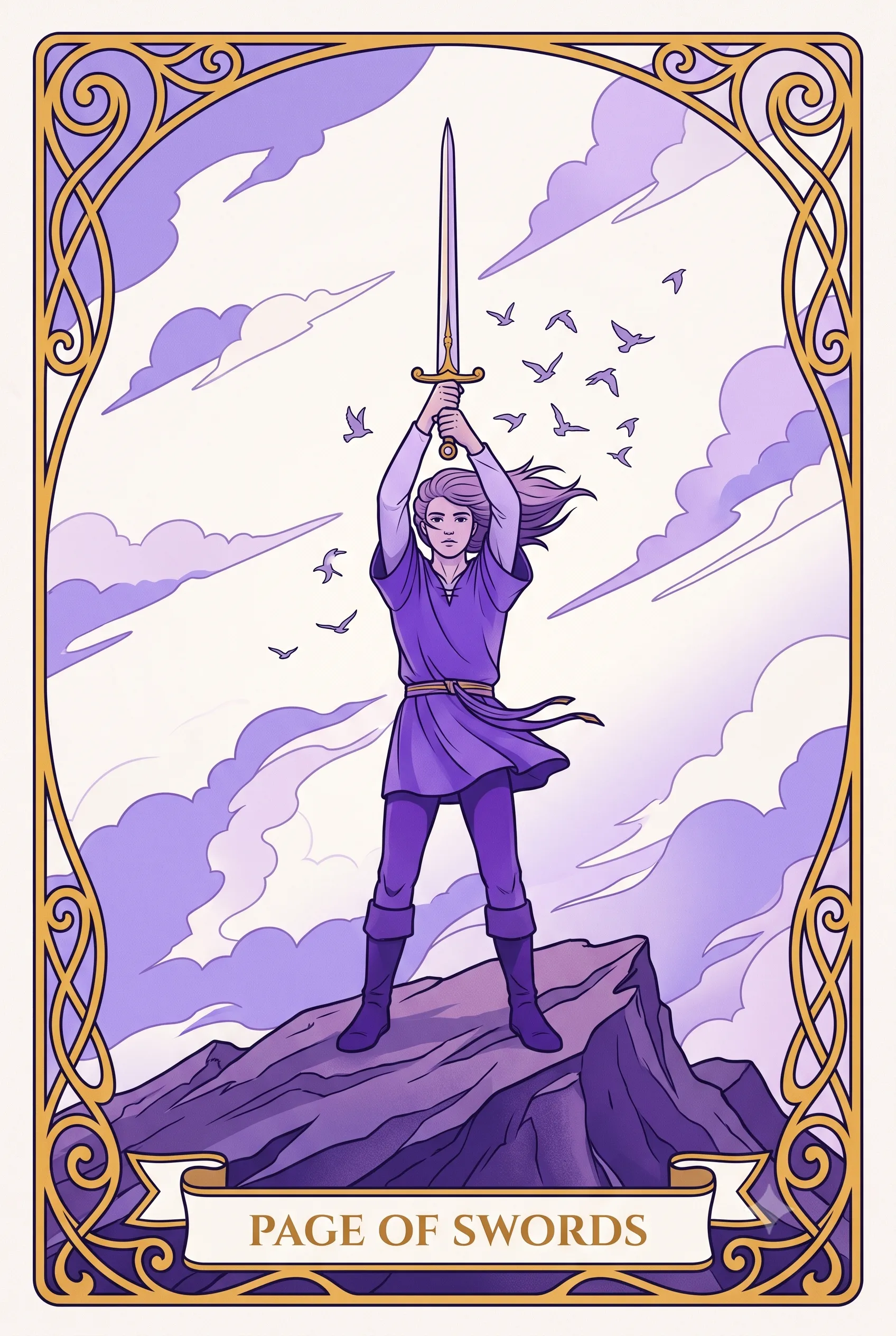 소드 페이지 (Page of Swords) 타로 카드